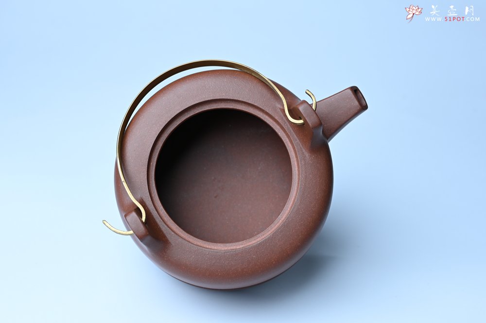 紫砂壶图片：美壶特惠 手工手制精致紫泥提梁壶 茶人醉爱 - 宜兴紫砂壶网