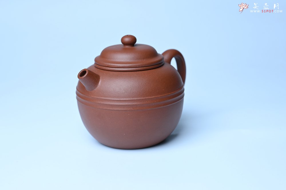 紫砂壶图片：美壶特惠 精致老清水泥腰线巨轮壶 茶人醉爱 - 宜兴紫砂壶网
