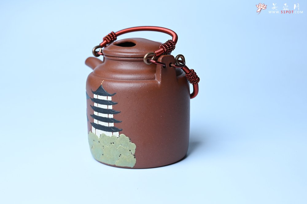 紫砂壶图片：美壶特惠 特好红皮龙精工洋桶壶 茶人醉爱 - 宜兴紫砂壶网