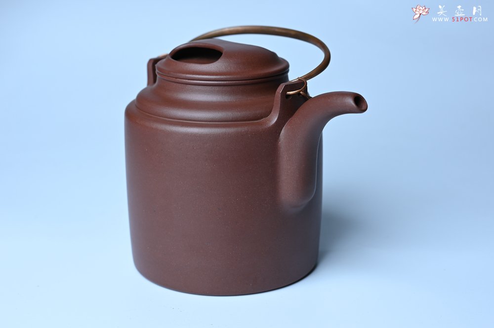 紫砂壶图片：实力派工艺师吕旭莹全手工演绎洋桶壶 大品难度大 资深壶友看过来 - 宜兴紫砂壶网