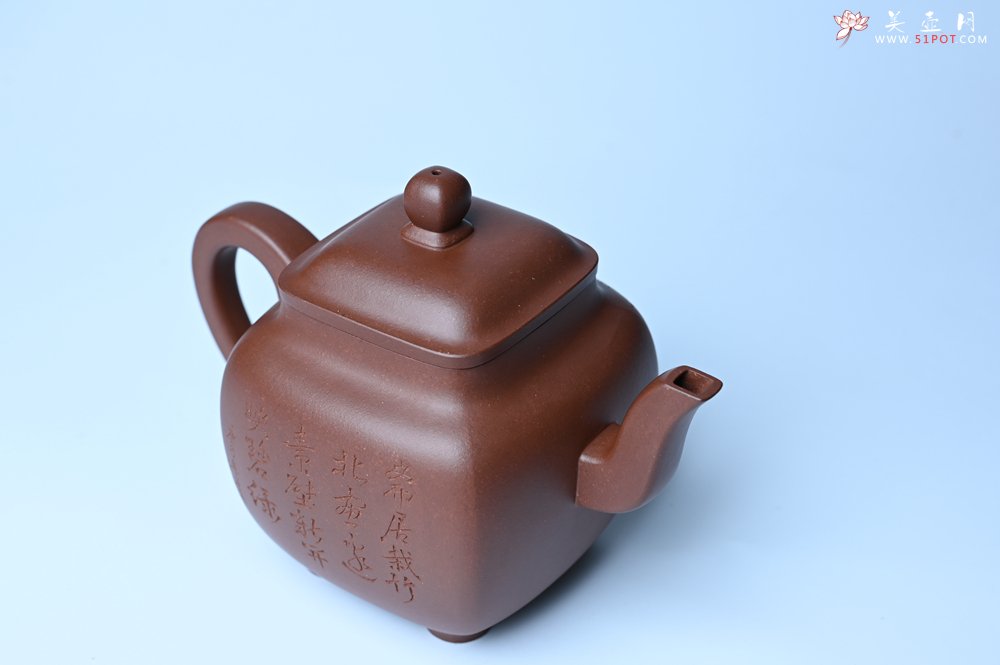紫砂壶图片：实力派张海艳全手工油润底曹青重器鸣远四方 气势磅礴 用心之作 装饰人物特文气 - 宜兴紫砂壶网