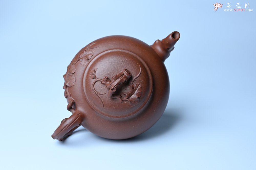紫砂壶图片：美壶特惠 精品多子多福紫砂壶 帖叶生动细腻 送礼佳品 - 宜兴紫砂壶网
