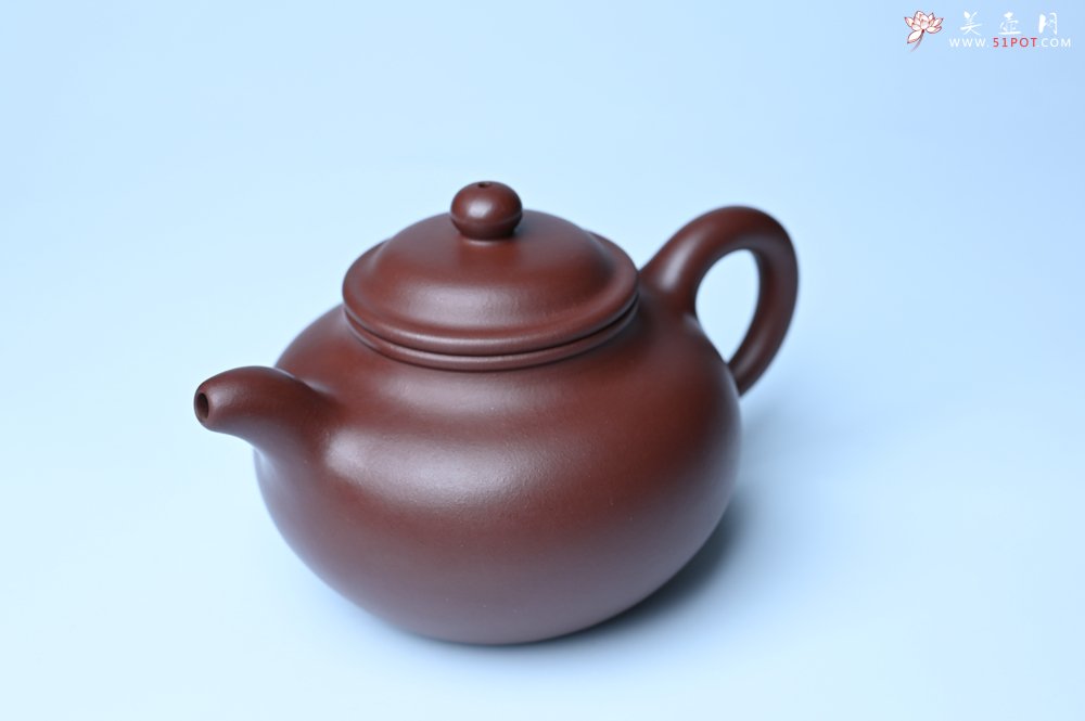 紫砂壶图片：潜力股周小培老师 4号井深井红皮龙 超精致全手工莲子茶壶 - 宜兴紫砂壶网