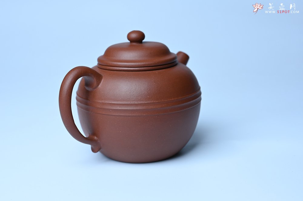 紫砂壶图片：美壶特惠 精致老清水泥腰线巨轮壶 茶人醉爱 - 宜兴紫砂壶网