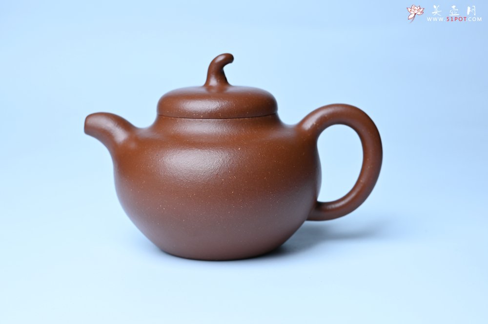 紫砂壶图片：潜力股周小培老师 油润降坡泥全手工茄瓜壶 - 宜兴紫砂壶网