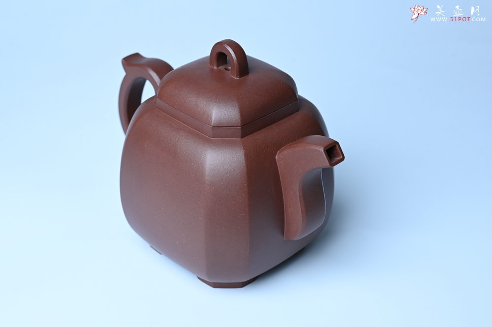 紫砂壶图片：实力派张海艳全手工家藏底槽清精工福临八方壶 气势磅礴 - 宜兴紫砂壶网