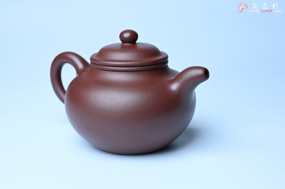 紫砂壶图片：潜力股周小培老师 4号井深井红皮龙 超精致全手工莲子茶壶 - 宜兴紫砂壶网