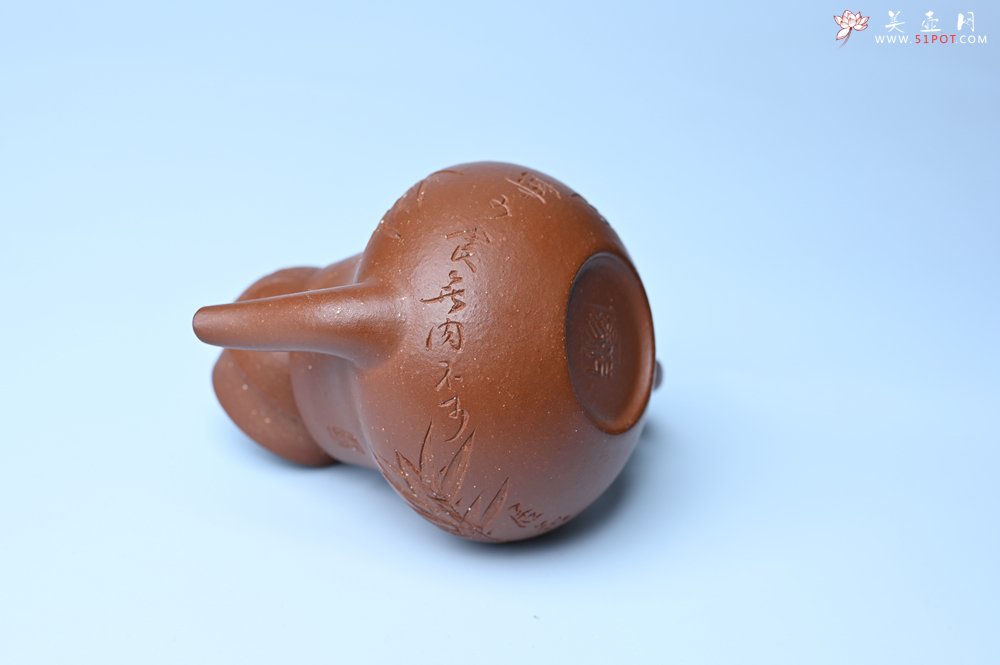 紫砂壶图片：美壶特惠 特好朱泥居不可无竹梨形壶 茶人醉爱 - 宜兴紫砂壶网