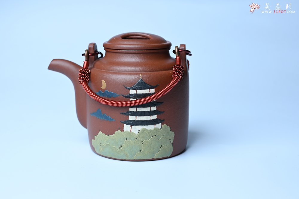 紫砂壶图片：美壶特惠 特好红皮龙精工洋桶壶 茶人醉爱 - 宜兴紫砂壶网