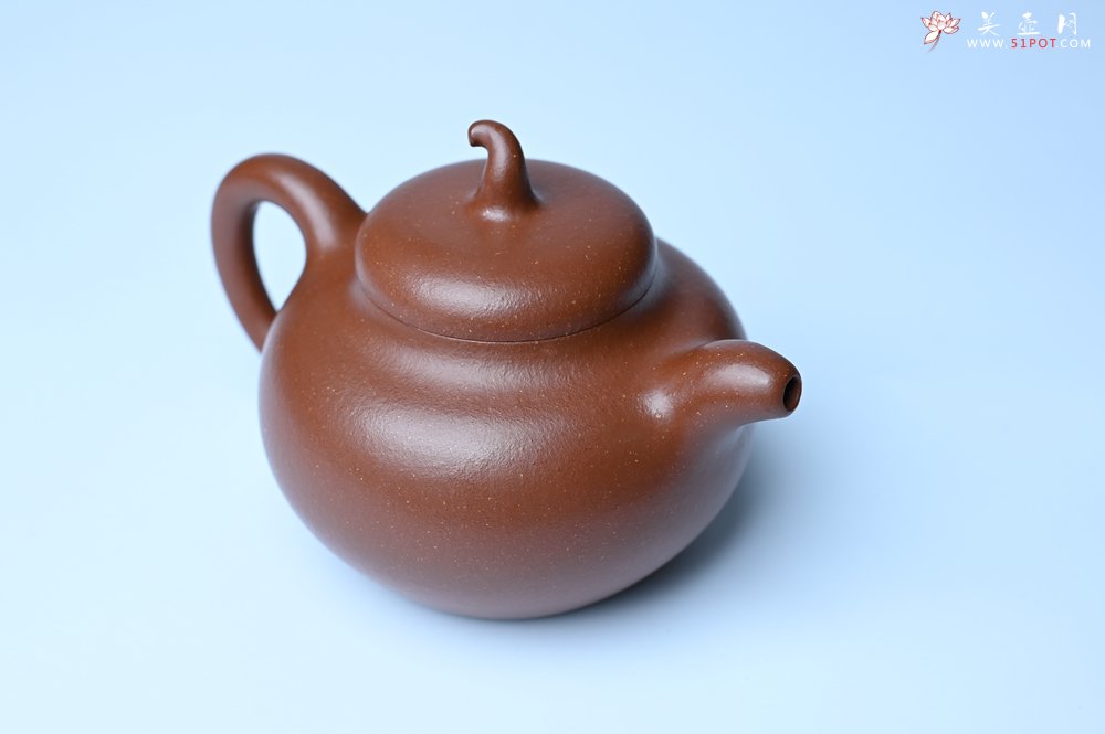 紫砂壶图片：潜力股周小培老师 油润降坡泥全手工茄瓜壶 - 宜兴紫砂壶网