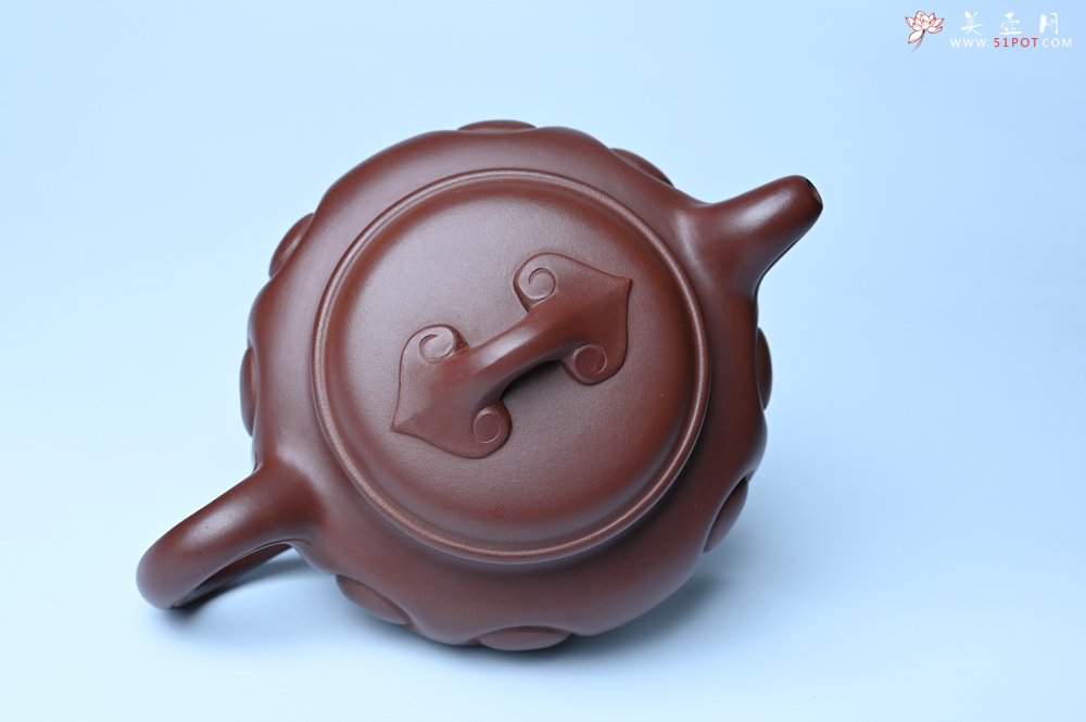 紫砂壶图片：美壶特惠 精致紫泥仿古如意壶 茶人醉爱 - 宜兴紫砂壶网