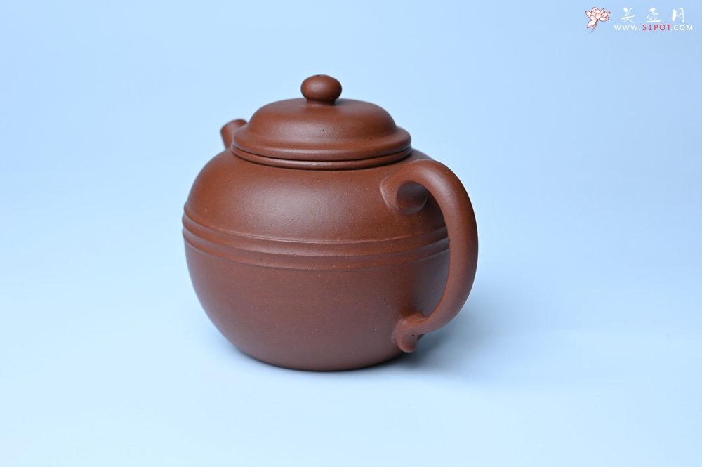 紫砂壶图片：美壶特惠 精致老清水泥腰线巨轮壶 茶人醉爱 - 宜兴紫砂壶网