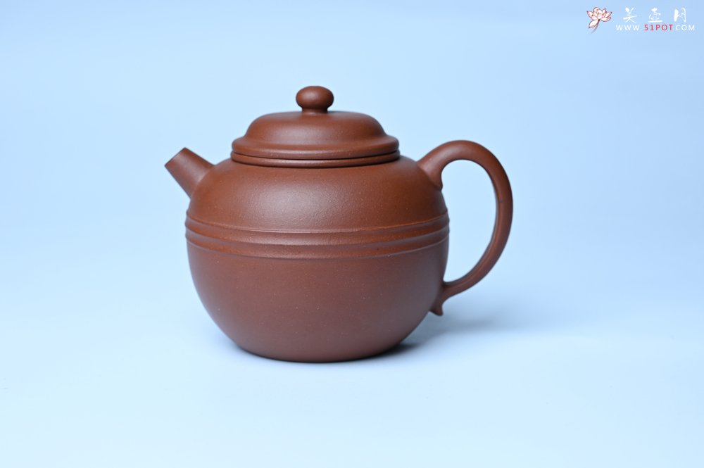 紫砂壶图片：美壶特惠 精致老清水泥腰线巨轮壶 茶人醉爱 - 宜兴紫砂壶网