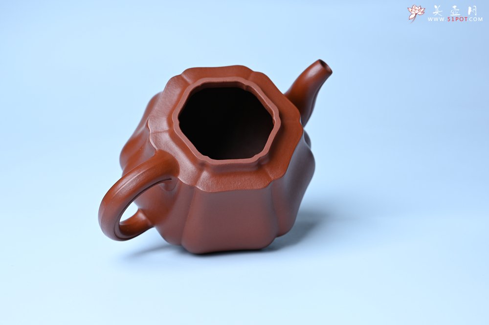 紫砂壶图片：美壶特惠 老朱泥高菱壶 茶人醉爱 - 宜兴紫砂壶网