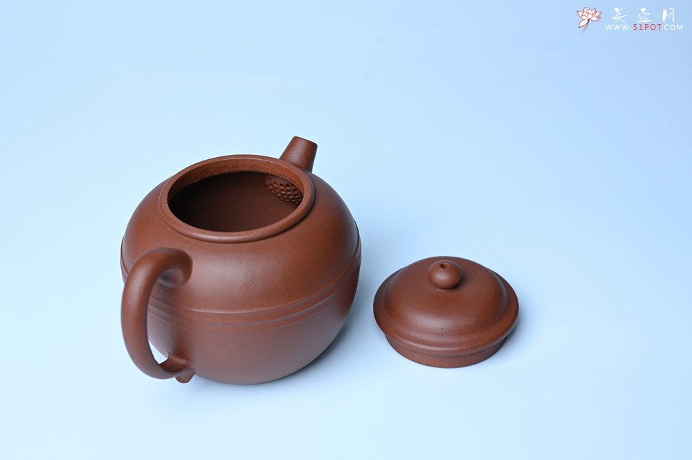 紫砂壶图片：美壶特惠 精致老清水泥腰线巨轮壶 茶人醉爱 - 宜兴紫砂壶网