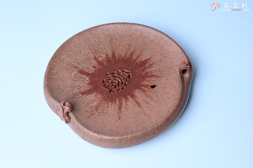 紫砂壶图片：美器特惠 朱自立工作室精品寿桃干泡台 直径大约15cm - 宜兴紫砂壶网