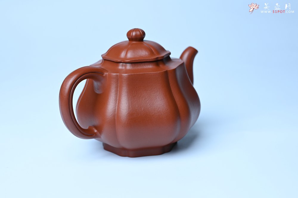 紫砂壶图片：美壶特惠 老朱泥高菱壶 茶人醉爱 - 宜兴紫砂壶网
