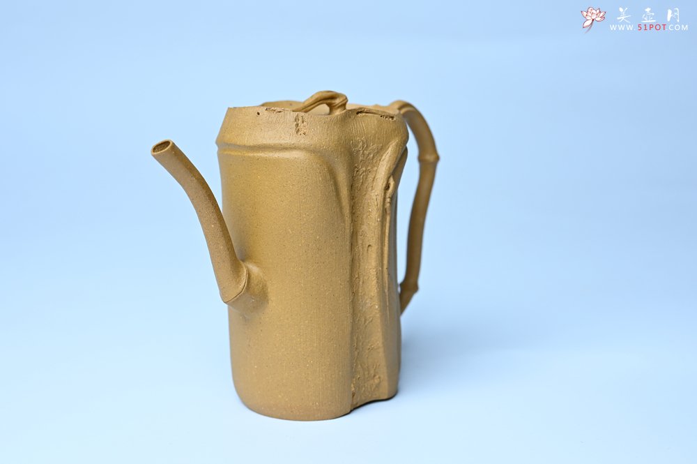 紫砂壶图片：美壶特惠 黄金段泥全手工君竹壶 茶人醉爱 - 宜兴紫砂壶网