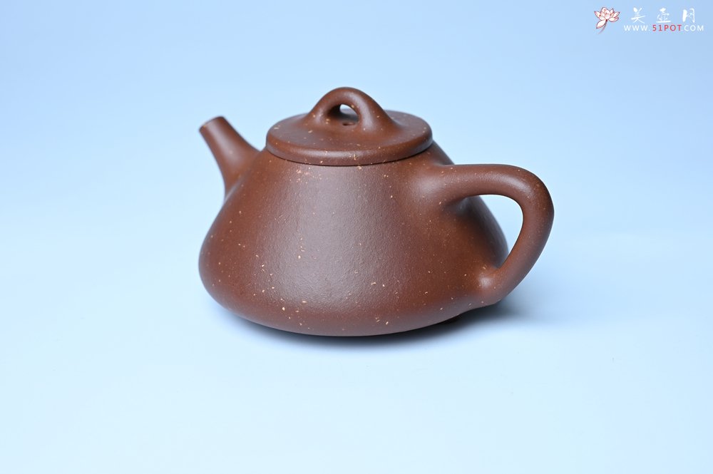 紫砂壶图片：美壶特惠 精致特好紫玉金砂子冶石瓢 做工和泥料不输千元作品 - 宜兴紫砂壶网