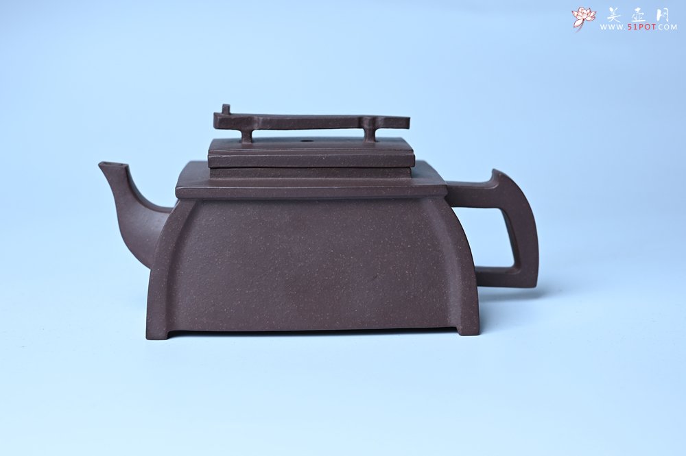 紫砂壶图片：美壶特惠 精致紫泥琴壶 难度大 茶人醉爱 - 宜兴紫砂壶网