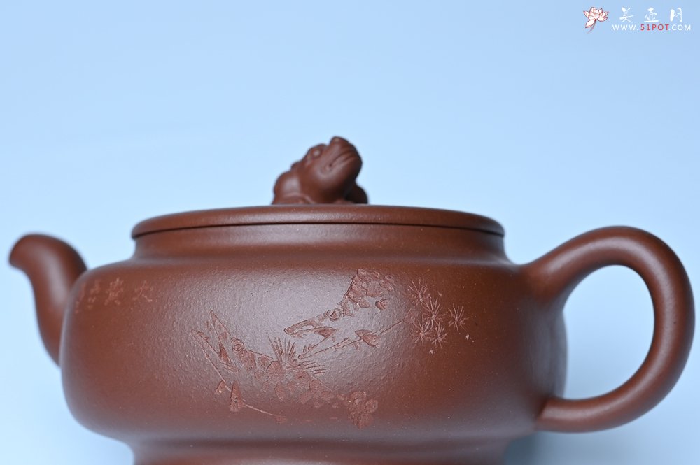 紫砂壶图片：美壶特惠 精致优质紫泥祥瑞壶 难度大 茶人醉爱 - 宜兴紫砂壶网