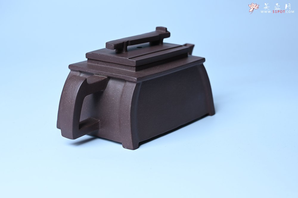 紫砂壶图片：美壶特惠 精致紫泥琴壶 难度大 茶人醉爱 - 宜兴紫砂壶网