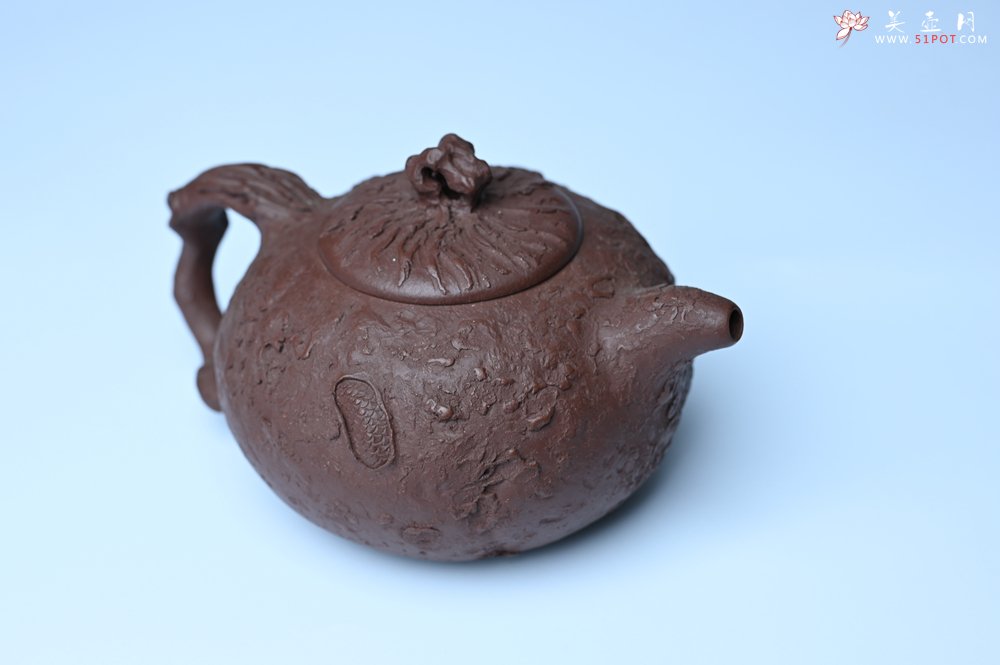 紫砂壶图片：潜力股赵老师实力演绎全手工龙供春壶 肌理细腻逼真 - 宜兴紫砂壶网