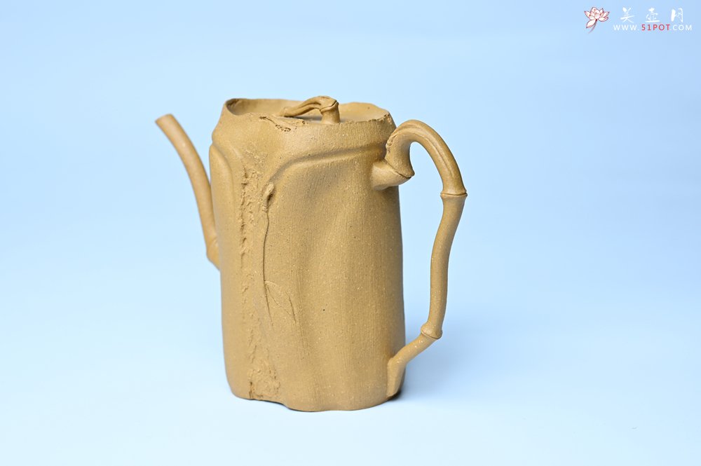 紫砂壶图片：美壶特惠 黄金段泥全手工君竹壶 茶人醉爱 - 宜兴紫砂壶网