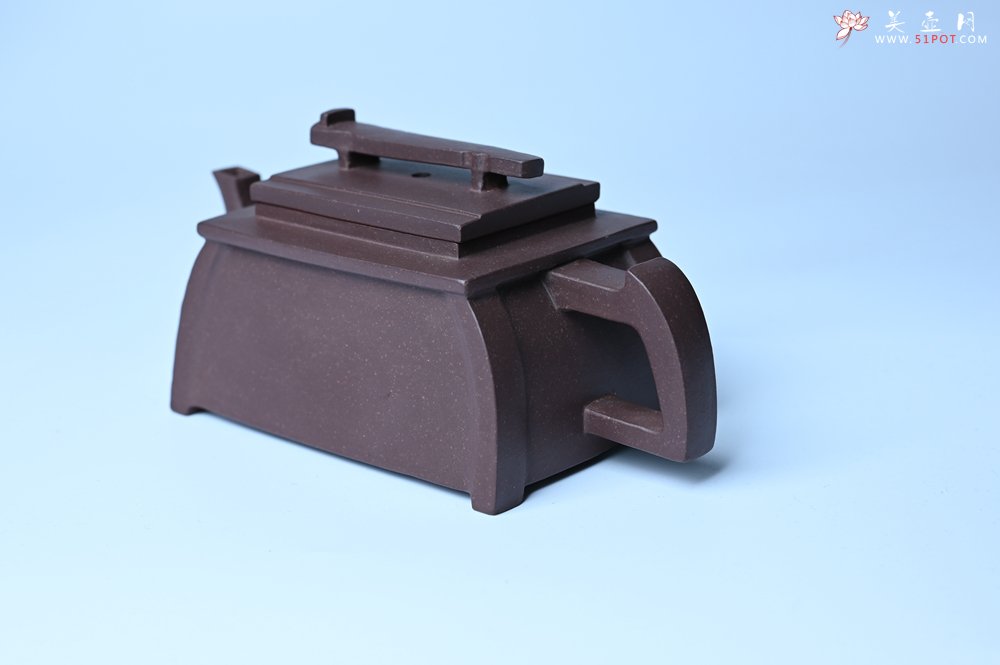 紫砂壶图片：美壶特惠 精致紫泥琴壶 难度大 茶人醉爱 - 宜兴紫砂壶网