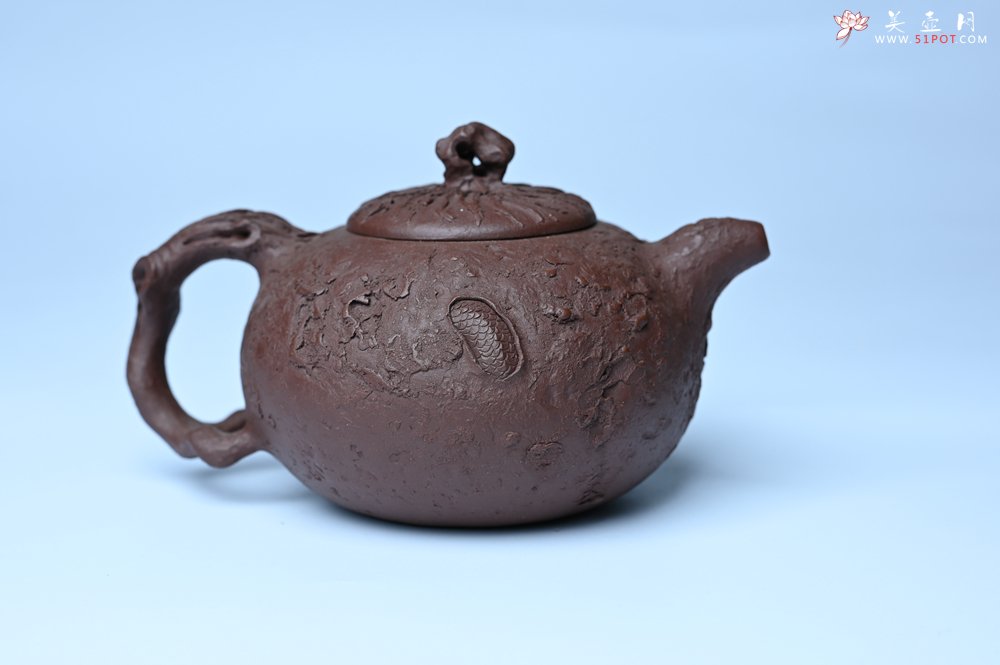 紫砂壶图片：潜力股赵老师实力演绎全手工龙供春壶 肌理细腻逼真 - 宜兴紫砂壶网