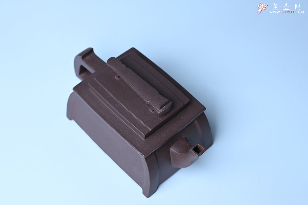 紫砂壶图片：美壶特惠 精致紫泥琴壶 难度大 茶人醉爱 - 宜兴紫砂壶网