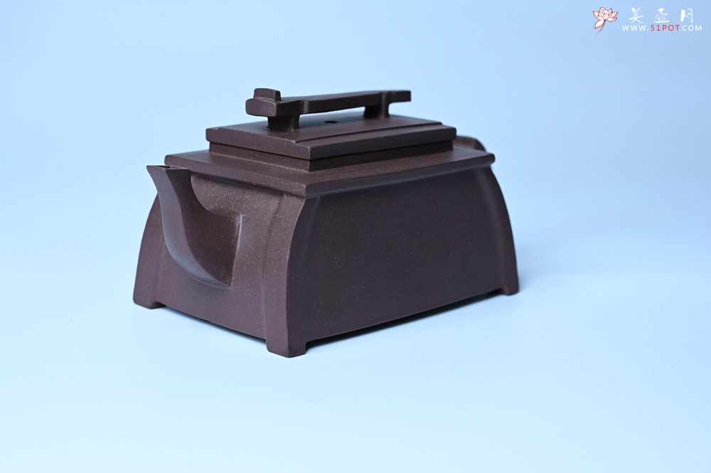 紫砂壶图片：美壶特惠 精致紫泥琴壶 难度大 茶人醉爱 - 宜兴紫砂壶网