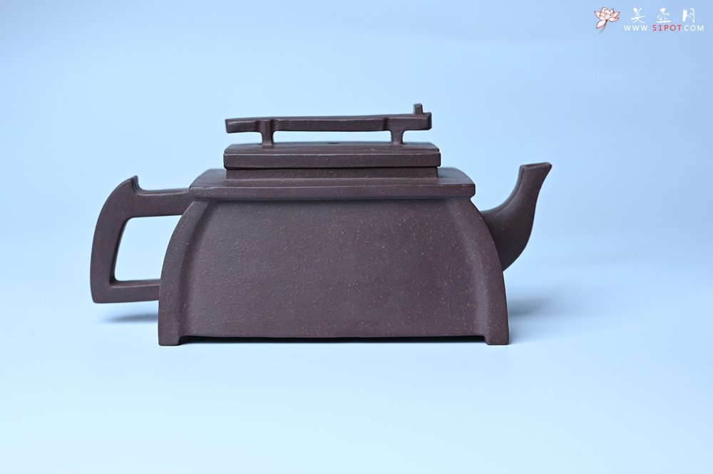 紫砂壶图片：美壶特惠 精致紫泥琴壶 难度大 茶人醉爱 - 宜兴紫砂壶网