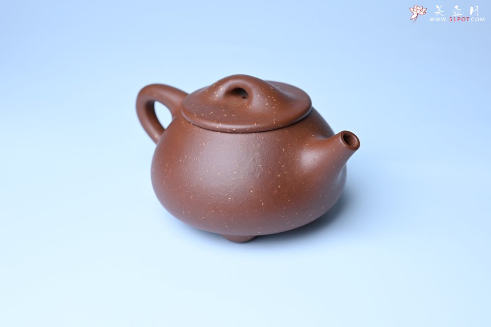 紫砂壶图片：美壶特惠 精致特好紫玉金砂满瓢景舟石瓢壶 做工和泥料不输千元作品 - 宜兴紫砂壶网