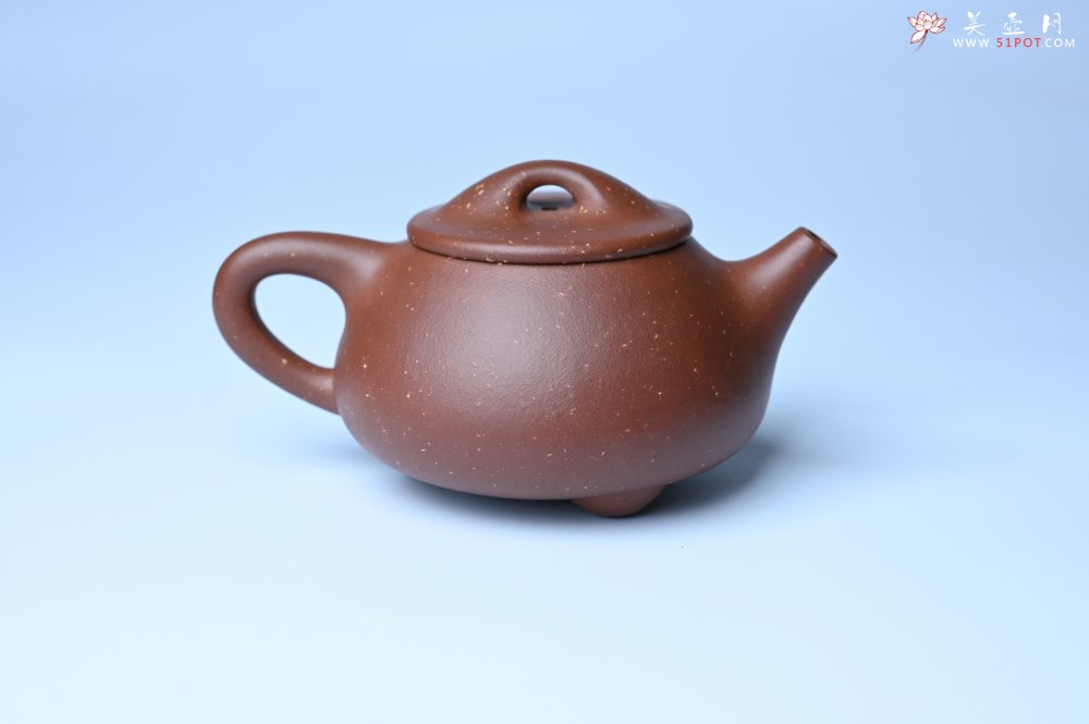 紫砂壶图片：美壶特惠 精致特好紫玉金砂满瓢景舟石瓢壶 做工和泥料不输千元作品 - 宜兴紫砂壶网