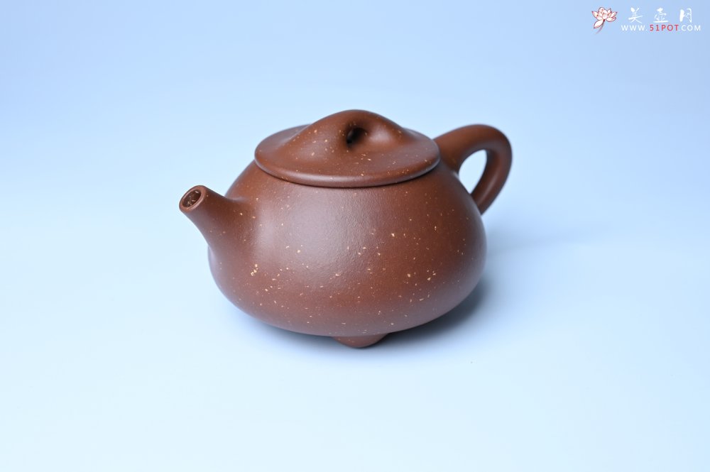 紫砂壶图片：美壶特惠 精致特好紫玉金砂满瓢景舟石瓢壶 做工和泥料不输千元作品 - 宜兴紫砂壶网
