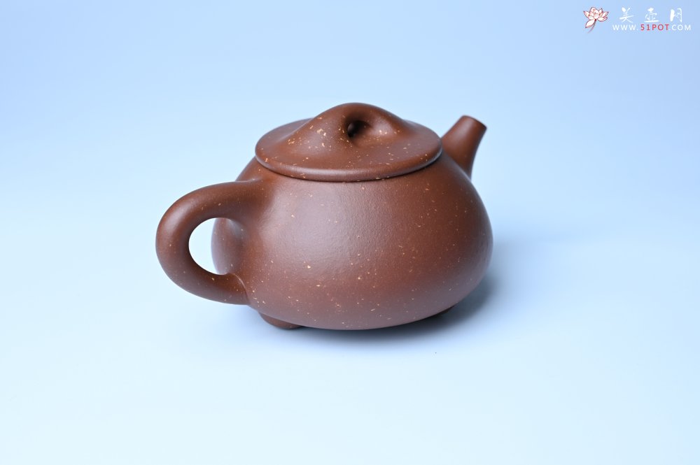 紫砂壶图片：美壶特惠 精致特好紫玉金砂满瓢景舟石瓢壶 做工和泥料不输千元作品 - 宜兴紫砂壶网
