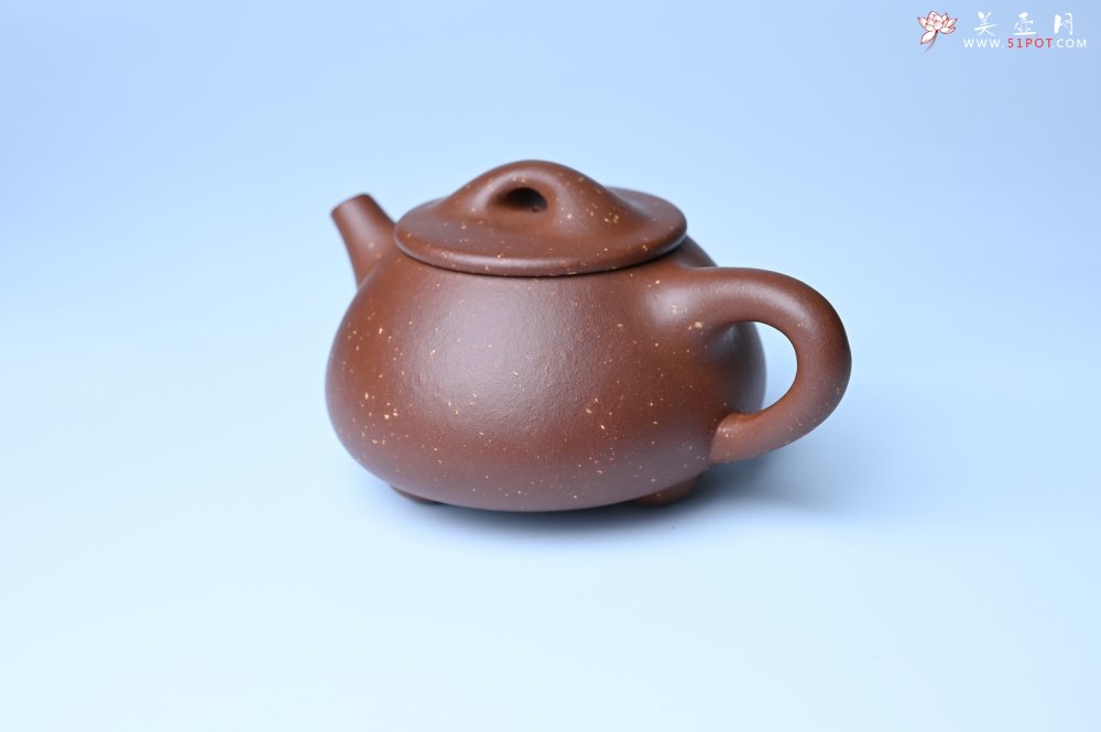 紫砂壶图片：美壶特惠 精致特好紫玉金砂满瓢景舟石瓢壶 做工和泥料不输千元作品 - 宜兴紫砂壶网