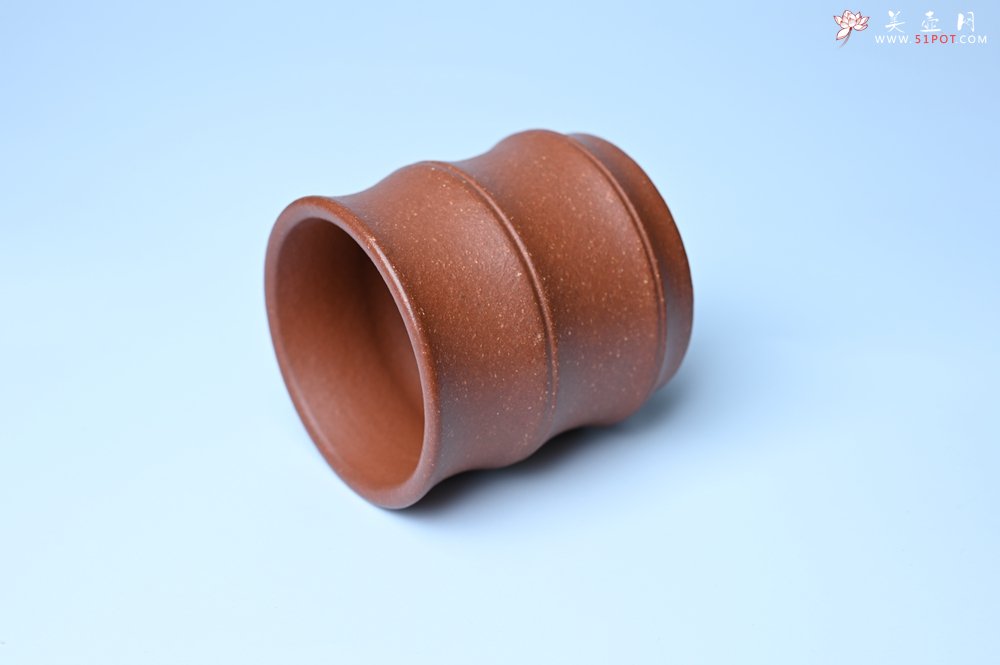 紫砂壶图片：美杯特惠 精致厚实特好降坡泥竹节主人杯 - 宜兴紫砂壶网