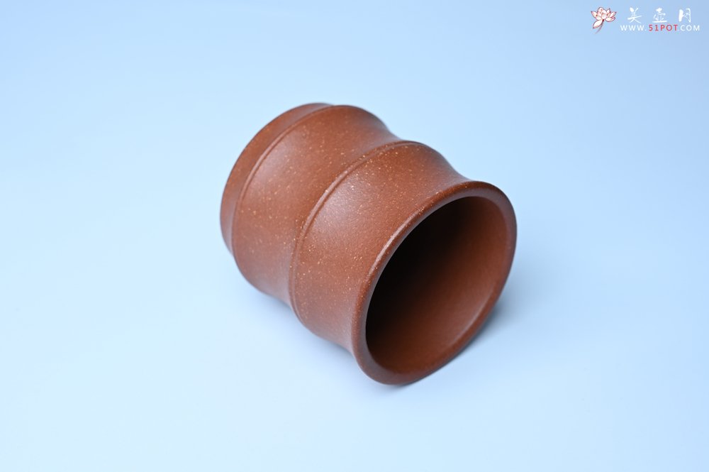 紫砂壶图片：美杯特惠 精致厚实特好降坡泥竹节主人杯 - 宜兴紫砂壶网