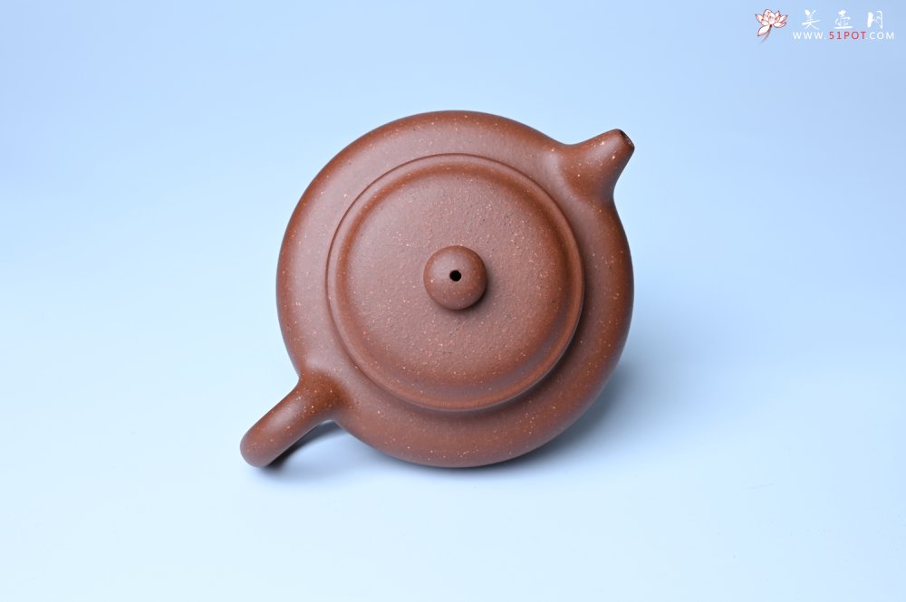 紫砂壶图片：美壶特惠 精致特好共生紫砂矿扁古壶 矿物质丰富 茶人醉爱 - 宜兴紫砂壶网