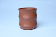 紫砂壶图片：美杯特惠 精致厚实特好降坡泥竹节主人杯 - 宜兴紫砂壶网