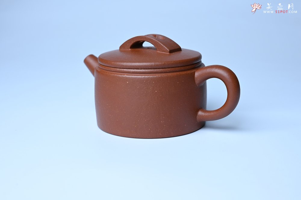 紫砂壶图片：潜力股周小培全手工演绎特好降坡泥汉瓦壶 大口盖 - 宜兴紫砂壶网