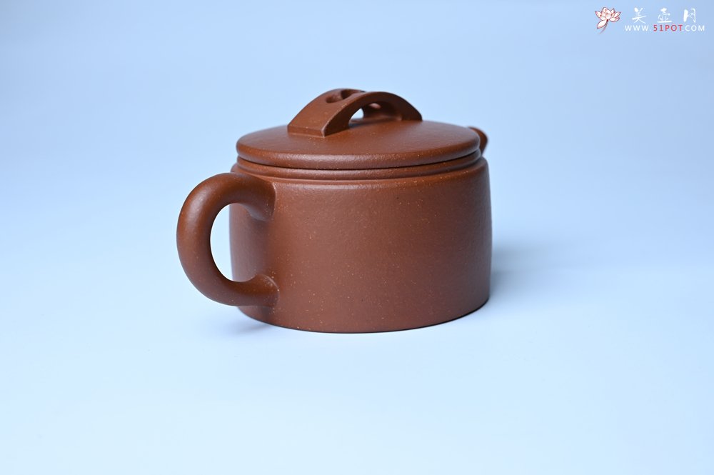 紫砂壶图片：潜力股周小培全手工演绎特好降坡泥汉瓦壶 大口盖 - 宜兴紫砂壶网