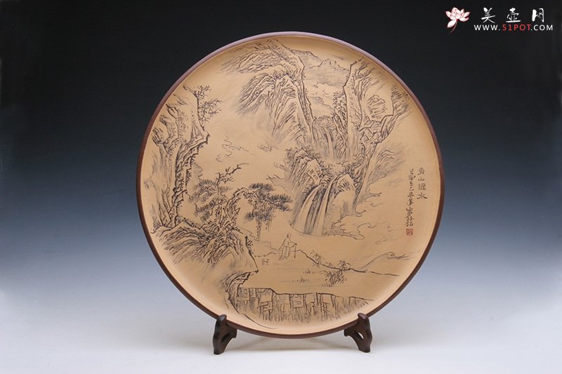 紫砂壶图片：青山绿水 - 宜兴紫砂壶网