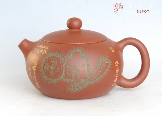 紫砂壶图片：古币西施 - 宜兴紫砂壶网