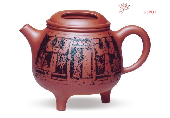 紫砂壶图片：三足宝鼎 - 宜兴紫砂壶网