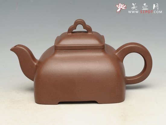 紫砂壶图片：古菱  泥料：纯紫泥 - 宜兴紫砂壶网