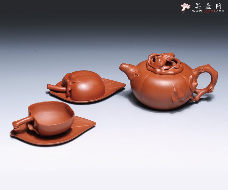 紫砂壶图片：柿子茶具 - 宜兴紫砂壶网