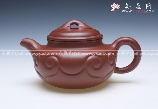 紫砂壶图片：复件 仿古如意 - 宜兴紫砂壶网